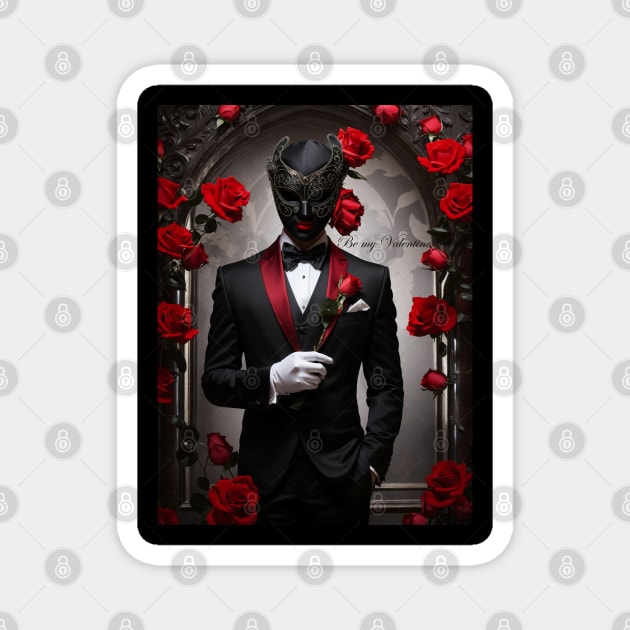 Be my Valentine Masquerade AI generated image Magnet by Khala