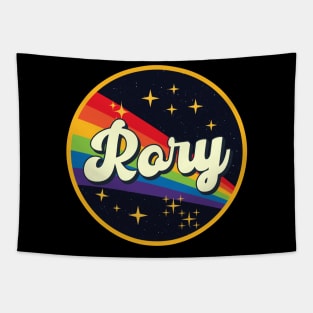 Rory // Rainbow In Space Vintage Style Tapestry