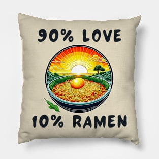 90% love 10% ramen Pillow