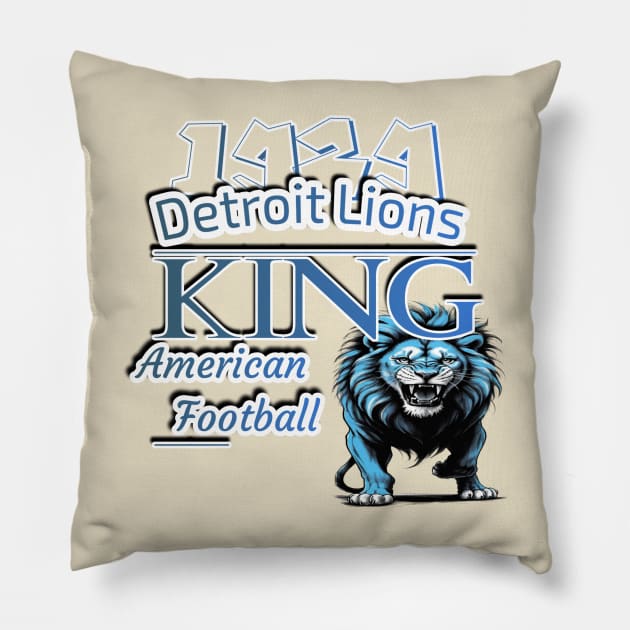 Detroit lions king American football Pillow by Human light 