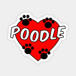 Poodle Love Magnet
