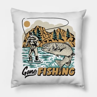 Gone fishing Pillow