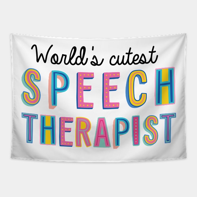 Speech Therapist Gifts | World's cutest Speech Therapist Tapestry by BetterManufaktur