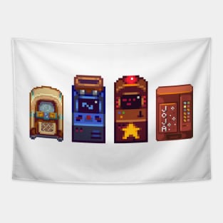 Stardew Valley Stardrop Saloon Arcade Games Tapestry