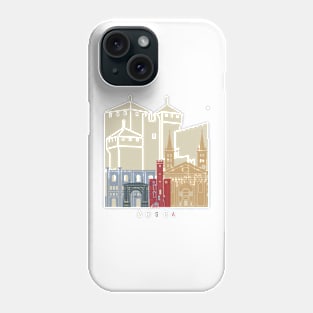 Aosta skyline poster Phone Case