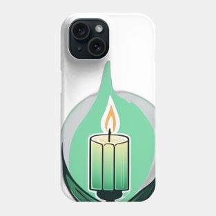 Serene Candle Flame Illustration No. 610 Phone Case