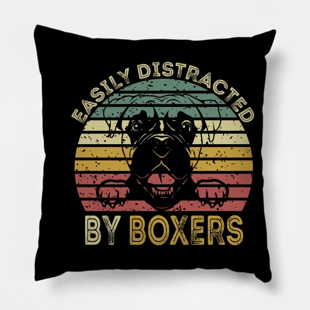 Easily Distracted By Boxers Pillow by DragonTees