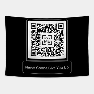 Never gonna give you up Fun QR Code Tapestry