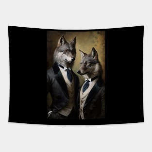 Wolf Grooms - Marriage Equality - LGBTQ+ Pride Tapestry