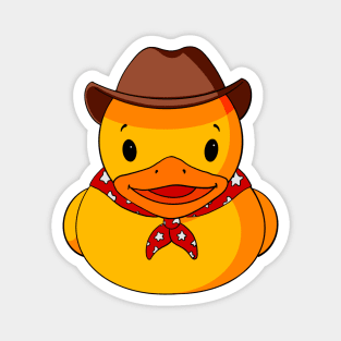 Cowboy Rubber Duck Magnet