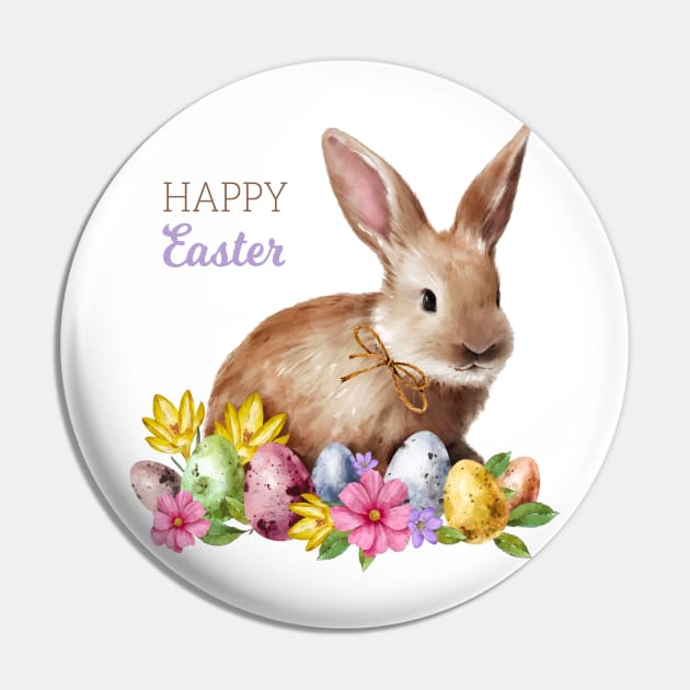 Happy Easter Pin by Cool Abstract Design