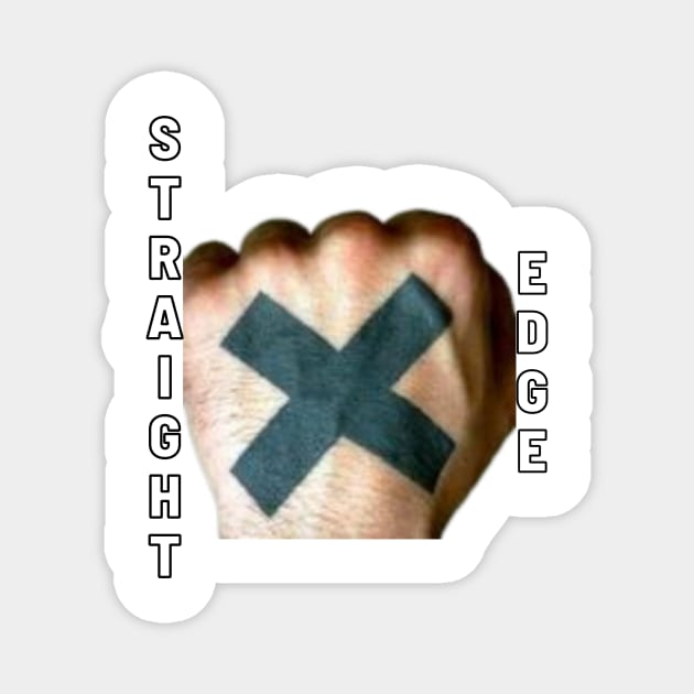 Straight Edge Xed Up Hand hardcore Magnet by Scream Therapy