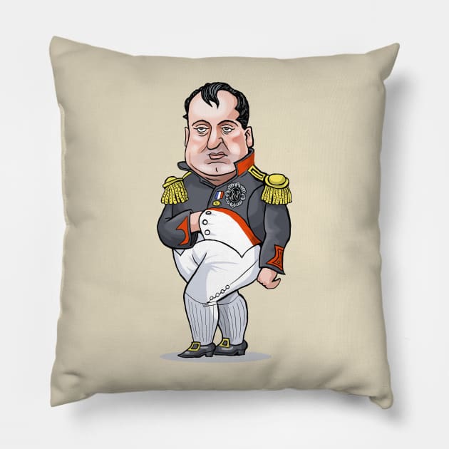 Napoleon Bonaparte Pillow by Mackaycartoons