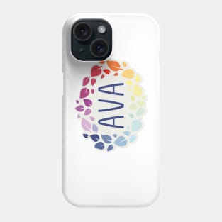 Ava name with colorful leaves Phone Case