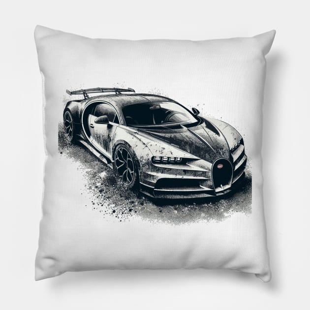 Bugatti Chiron Pillow by Vehicles-Art
