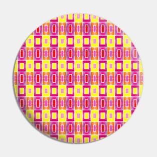 Colorful Geometric Cubes Pattern Pin