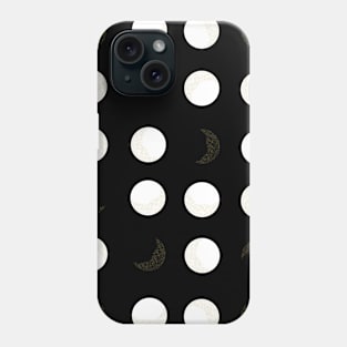 Moon and full moon pattern Phone Case