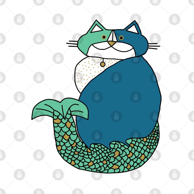 Kevin MerCat the Cat Mermaid by ellenhenryart