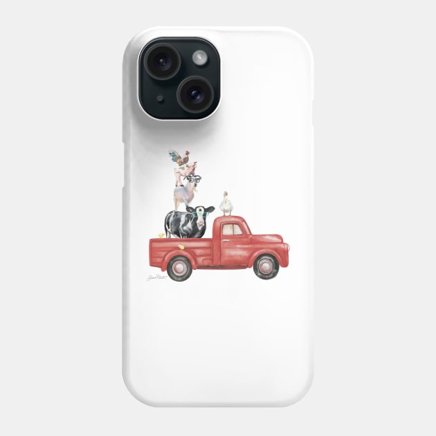 Farm Animal Family B3 Phone Case by Jean Plout Designs