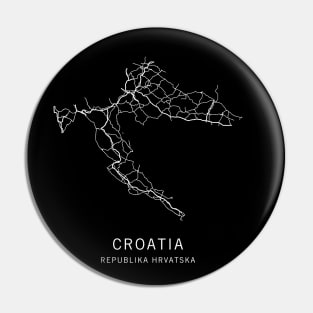 Croatia Road Map Pin