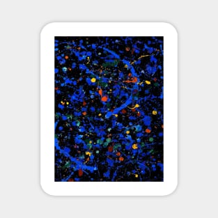 Jackson Pollock blue abstract art, pattern design, Jackson Pollock, Magnet