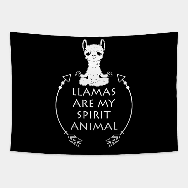 Llamas are my Spirit Animal Funny & Cute Llama Lover Tapestry by mstory