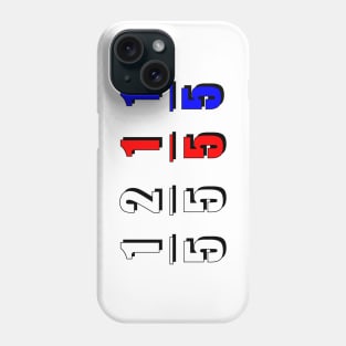 One fifth two fifth red fifth blue fifth Phone Case