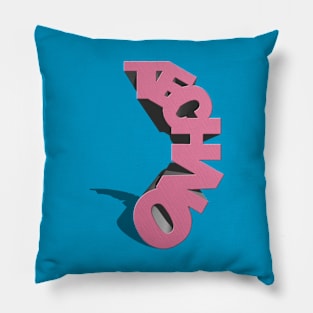 Techno Statue Pink Pillow