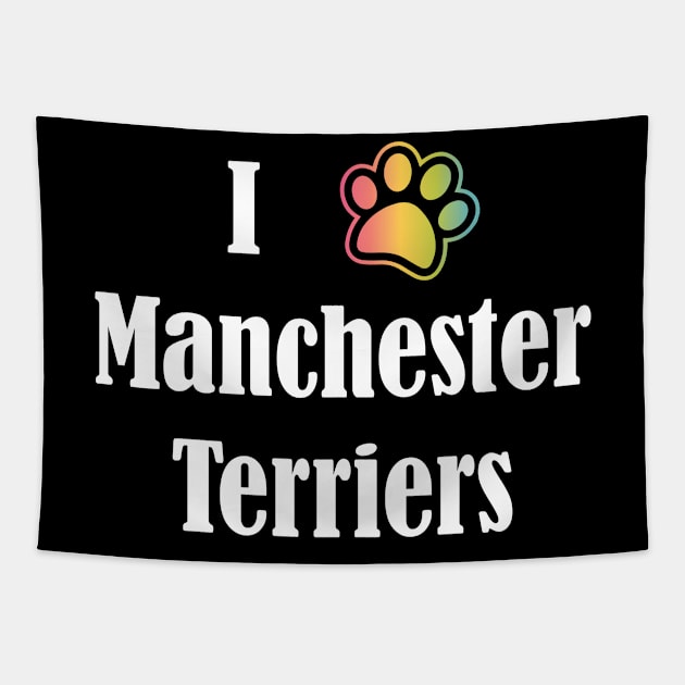 I Heart Manchester Terriers | I Love Manchester Terriers Tapestry by jverdi28