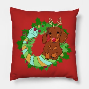 Dancer the Holiday Doxie Pillow