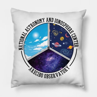 Arecibo Observatory logo - National Astronomy and Ionosphere Center Pillow
