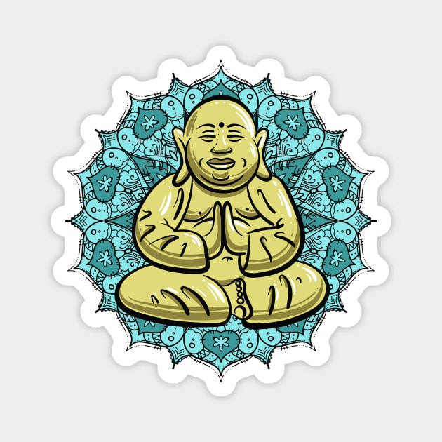 Golden Buddha Magnet by OsFrontis