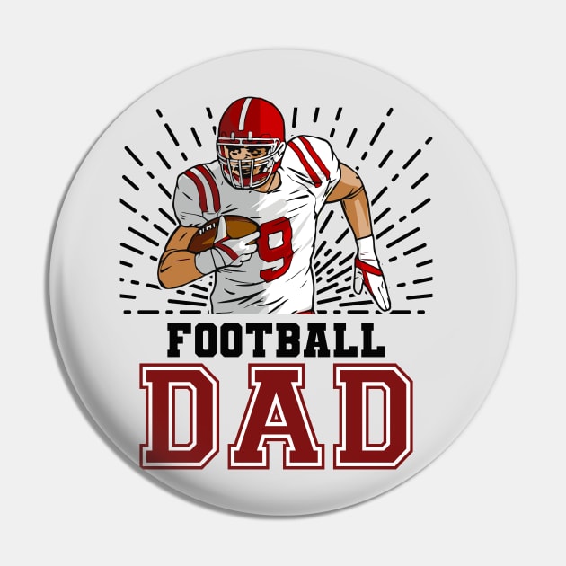 Football Dad // Retro Football Player Pin by SLAG_Creative