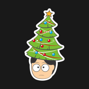 Guy with Christmas Tree T-Shirt