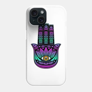 Hamsa Protective Hand with Eye Yoga Symbol Phone Case