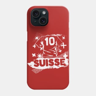 Vintage Swiss Football // Retro Grunge Switzerland Soccer Phone Case