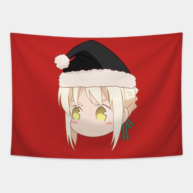 CUTE CHIBI SANTA SABER ALTER from Fate Stay Night Tapestry by zerooneproject