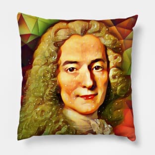 Voltaire Snowy Portrait | Voltaire Artwork 15 Pillow