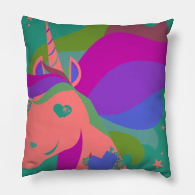 Queerheart the Unicorn Gay Pride Pillow by Near and Queer to My Heart