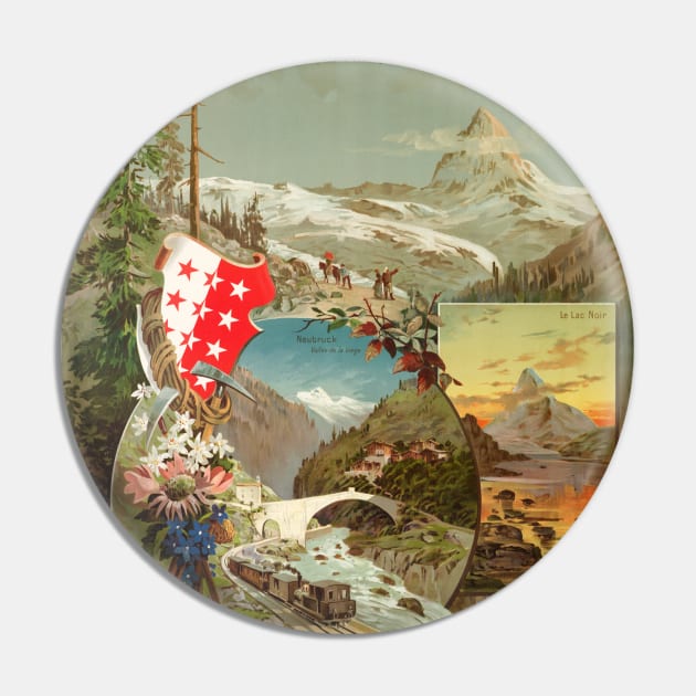 Mont Cervin Matterhorn Vintage Poster 1895 Pin by vintagetreasure