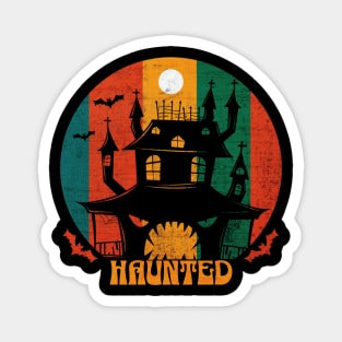 Grunge Haunted House Halloween Magnet