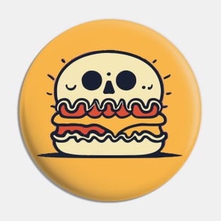 Skull Burger Pin