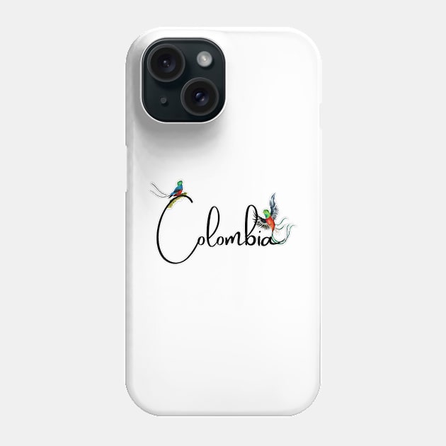 Medellin Colombia Quetzal Sticker for Tourists Phone Case by julyperson