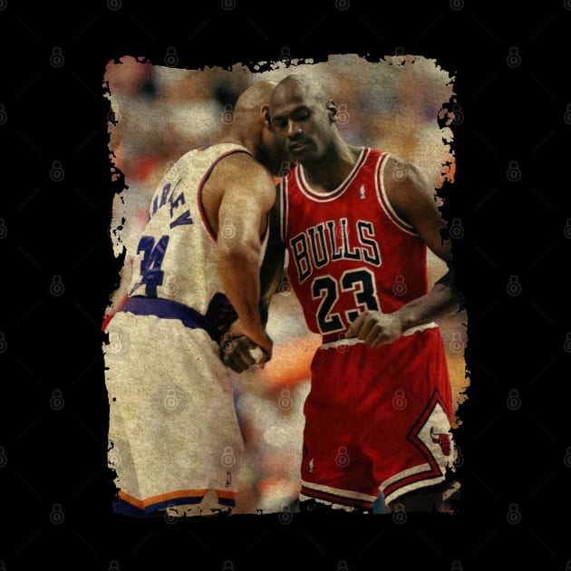 Charles Barkley #34 vs Michael Jordan #23 by Omeshshopart