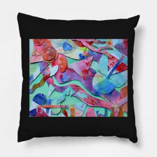 Neon Park Collage Pillow