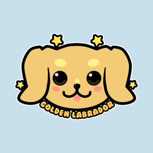 KAWAII Golden Labrador Dog Face T-Shirt