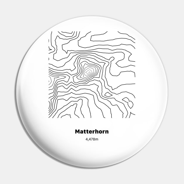 Matterhorn Topographic Map Pin by Visitify