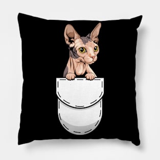 Funny Sphynx Pocket Cat Pillow