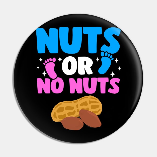 Funny Gender Reveal Nuts Or No Nuts Baby Party Gift Pin by Kuehni