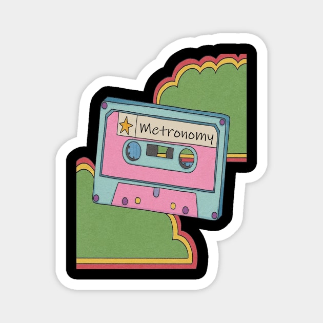 vintage cassette tape Metronomy Magnet by Little Foxnice
